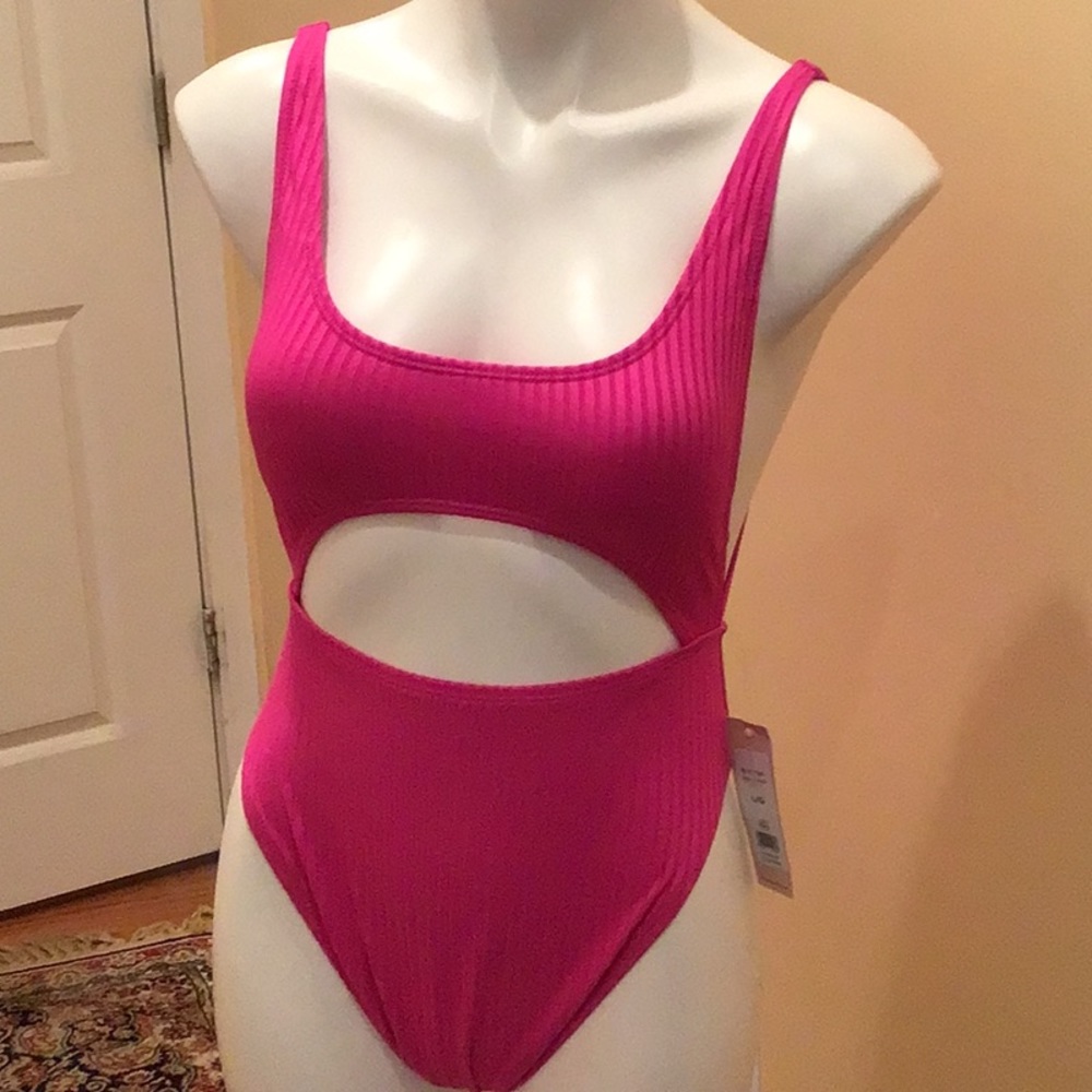 BCBGeneration hot pink one piece swimsuit